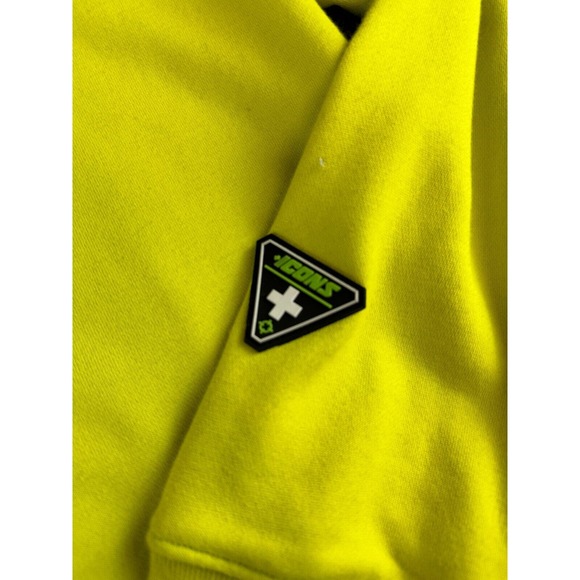 Icons Neon Pullover Hoodie Sweater Outer Many Pockets Hudsons Adult Size L - Picture 8 of 9